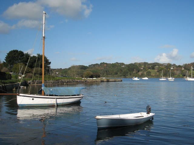 Moorings at the Pandora Inn on Restronguet Creek near Carnon Downs
